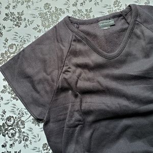 Tultex Ultra-Fleece 120 Black Short Sleeve V-Neck